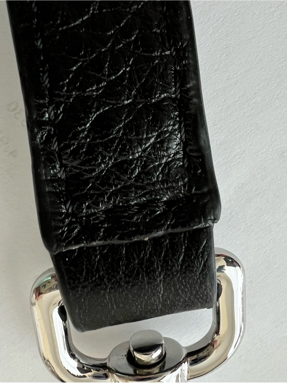 Michael Kors Black Leather Shoulder Strap with Silver Hardware NEW - Picture 5 of 5